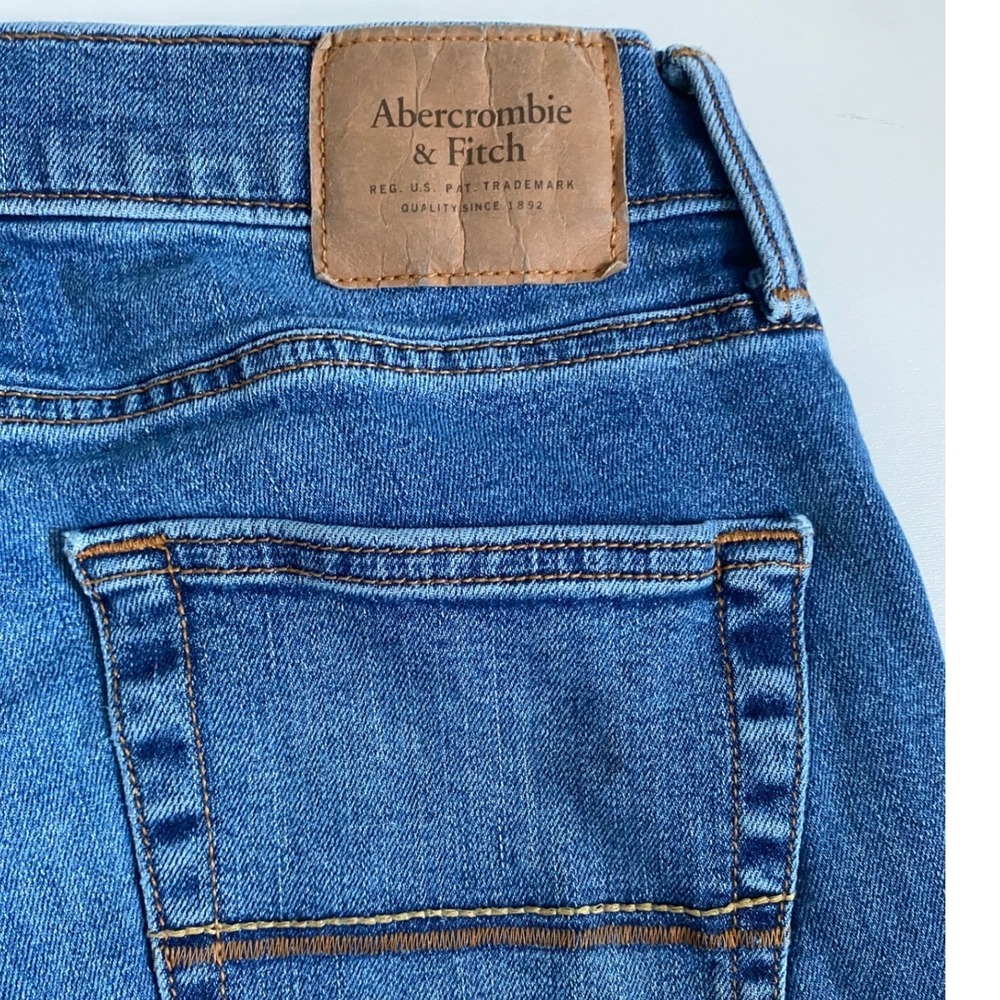 Abercrombie & Fitch Skinny Stretch Jeans Womens 29x30 Medium Wash Blue Mid Rise - Picture 4 of 10